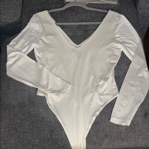 White long sleeve bodysuit